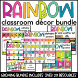 Rainbow Classroom Decor Bundle 