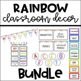 Rainbow Classroom Decor Bundle Pack