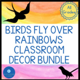 Rainbow Classroom Décor Bundle with Watercolor Rainbow and