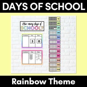 Preview of Rainbow Classroom Decor - Days of School