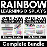 Rainbow Classroom Decor Learning Displays COMPLETE BUNDLE