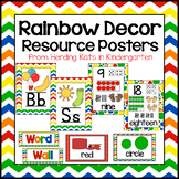 Rainbow Classroom Decor Resource Posters