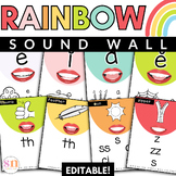 Rainbow Classroom Decor | Sound Wall | Vowel Valley | Cons