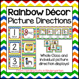 Rainbow Classroom Decor Visual Directions