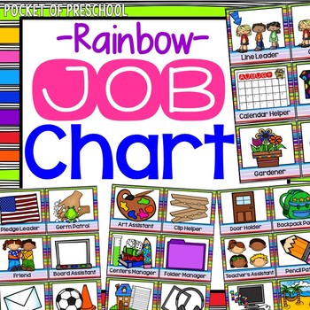 Preview of Rainbow Classroom Job Chart