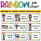 Rainbow Classroom Job Chart | Student Jobs | Classroom Management