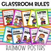 Rainbow Classroom Rules Posters