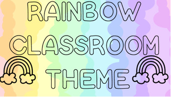 Rainbow Classroom Schedule by Randi's Room | Teachers Pay Teachers