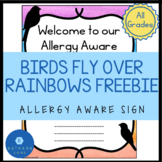 Rainbow Classroom Theme Allergy Letter to Parents and Visi