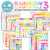 Rainbow Clipart Bundle 3 - 56 Rainbow Watercolor Clip Art 