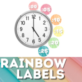 Rainbow Clock Labels - Rainbow Decor Bundle [First Nations