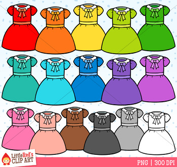 Rainbow Clothes Clip Art Bundle by LittleRed