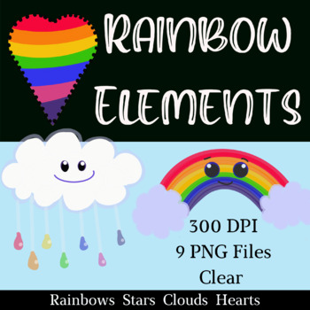 Preview of Rainbow Collection ClipArt 300 DPI for BOOM, Distance Learning or Printables