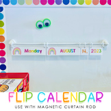 Rainbow Collection Flip Calendar - Use with Magnetic Curtain Rod