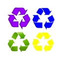 Rainbow Colored Recycle Symbols