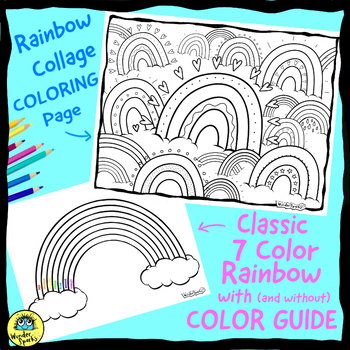 Rainbow Coloring Pages | Mindfulness Coloring Pages for Kids | TPT