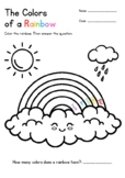 Rainbow Coloring Worksheet for Kids, How Many Colors in a 