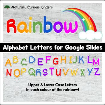 Preview of Rainbow Colours Alphabet Letters for Google Slides - Font 