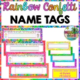 Rainbow Name Tags Editable
