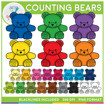 Preview of Rainbow Counting Bears Clip Art