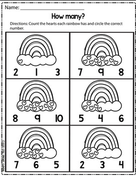 rainbow counting clip cards count and clip 0 10 plus worksheets