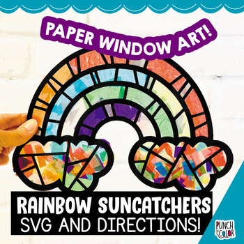 Preview of Rainbow Craft Art Activity | St. Patricks Day Colorful SVG | Inclusion Project