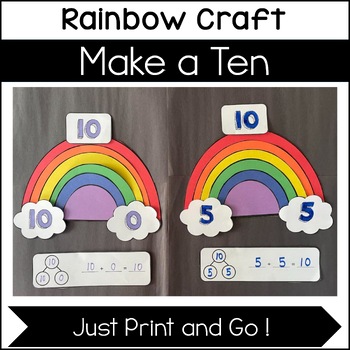 Preview of Rainbow Craft - Make a Ten - Math