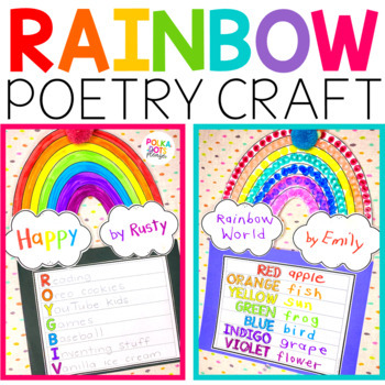 Preview of Rainbow Craft with Poetry Writing | Spring Craft and Poem for Bulletin Board