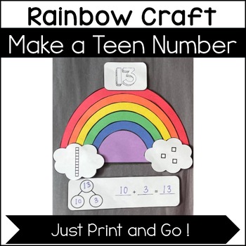 Preview of Rainbow Craft - Teen Numbers