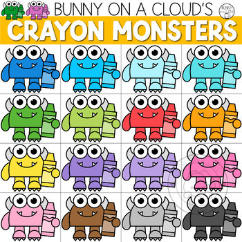 Crayon Clipart  Rainbow Crayons by Barefoot and Bilingual Clipart and More