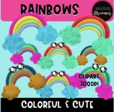 Rainbow Cuties Clipart {Spring Clipart}