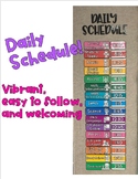 Rainbow Daily Schedule Editable