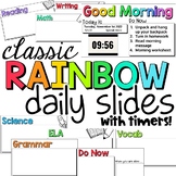 Rainbow Daily Slides with Timers | 500+ Simple Everyday Sl