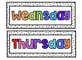 FREE Days of the Week by Talea Dillard | TPT