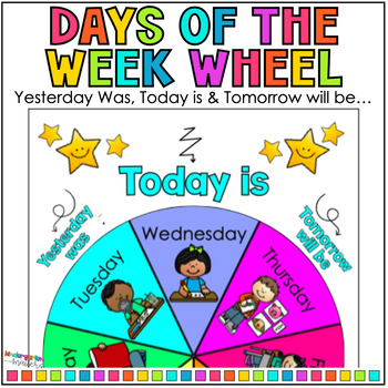 Preview of Days of the Week Wheel Activity - Yesterday was, Today is & Tomorrow will be…