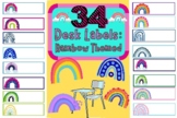 Rainbow Desk Labels / Classroom Supply Labels / Decor