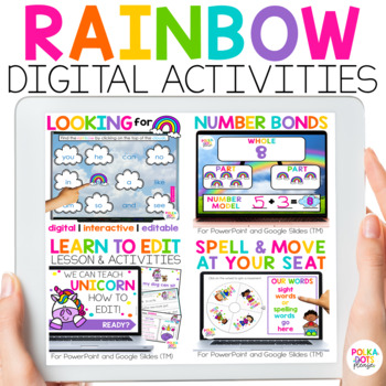 Preview of Rainbow Digital Activities for Math & Reading & Writing