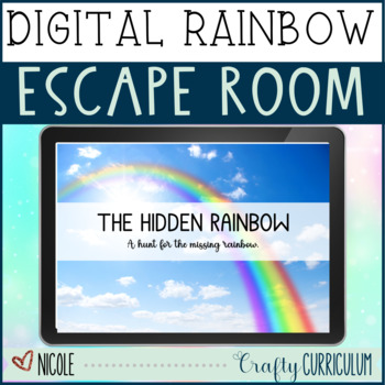 Preview of Rainbow Digital Escape Room Preschool, Prek, Kindergarten Math and Literacy