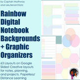 Rainbow Digital Notebook Background for Google Drive-Paper