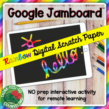 Rainbow Digital Scratch Paper - Virtual Calming Art Activity on Jamboard™