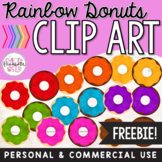 Rainbow Donuts Clip Art FREEBIE!