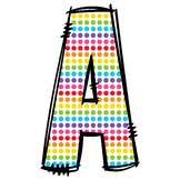 Rainbow Doodle Alphabet Bulletin Board Letters