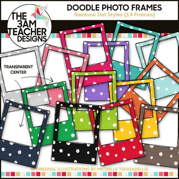 Preview of Rainbow Doodle Photo Frames