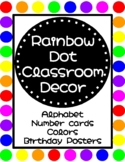 Rainbow Dot Themed Alphabet, Number Posters with Tens Fram