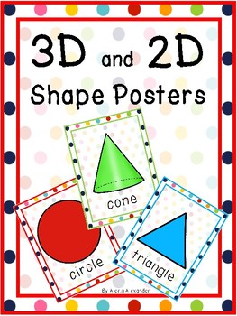 Preview of Rainbow Dots 3D and 2D Shape Posters