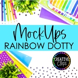 Rainbow Dotty School Seller Mockups Photography {Mock Up Photos}