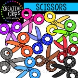 Rainbow Dotty Scissor Clipart {Creative Clips Clipart}