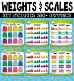Rainbow Weights and Scales Clipart {Zip-A-Dee-Doo-Dah Designs}