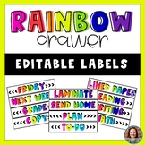 Rainbow Drawer Labels Editable