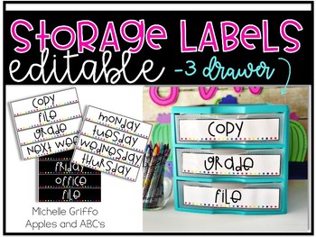 Editable 12x12 Storage Container Labels by Sky Full of Stars